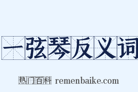 一弦琴反义词是什么意思的图片